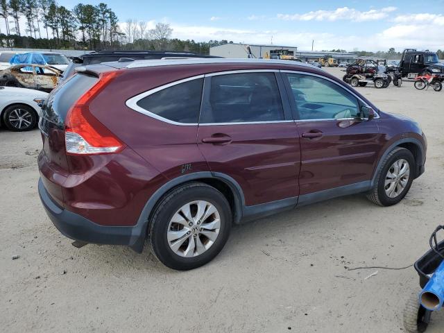 5J6RM3H70DL028765 - 2013 HONDA CR-V EXL BURGUNDY photo 3