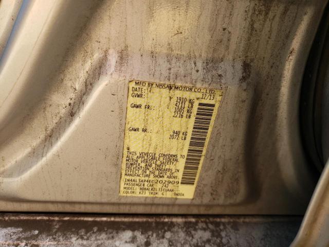 1N4AL3AP4EC202909 - 2014 NISSAN ALTIMA 2.5 SILVER photo 12