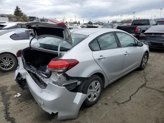 3KPFK4A76JE220050 - 2018 KIA FORTE LX SILVER photo 3