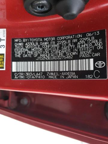 JTDZN3EUXD3275482 - 2013 TOYOTA PRIUS V RED photo 13