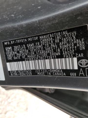 2T1KR32E38C713811 - 2008 TOYOTA COROLLA MA XR CHARCOAL photo 12