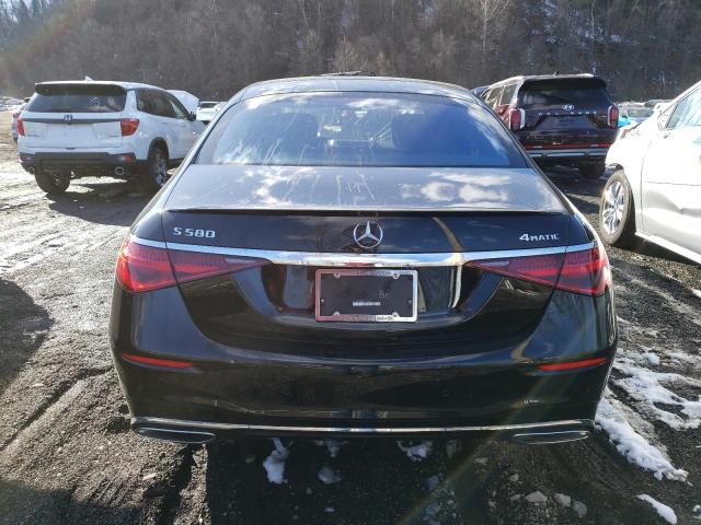 W1K6G7GB0NA144290 - 2022 MERCEDES-BENZ S 580 4MATIC BLACK photo 6