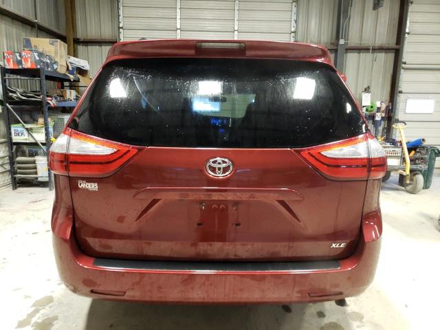 5TDYK3DC4GS714059 - 2016 TOYOTA SIENNA XLE MAROON photo 6