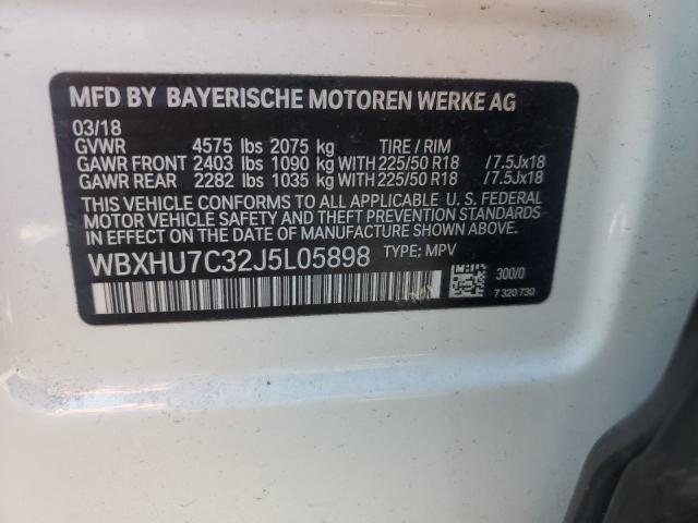 WBXHU7C32J5L05898 - 2018 BMW X1 SDRIVE28I WHITE photo 13