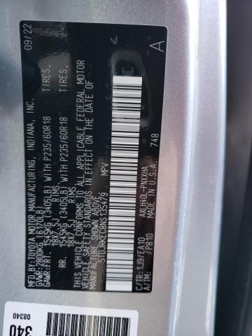 5TDJRKEC8NS135479 - 2022 TOYOTA SIENNA XLE SILVER photo 13