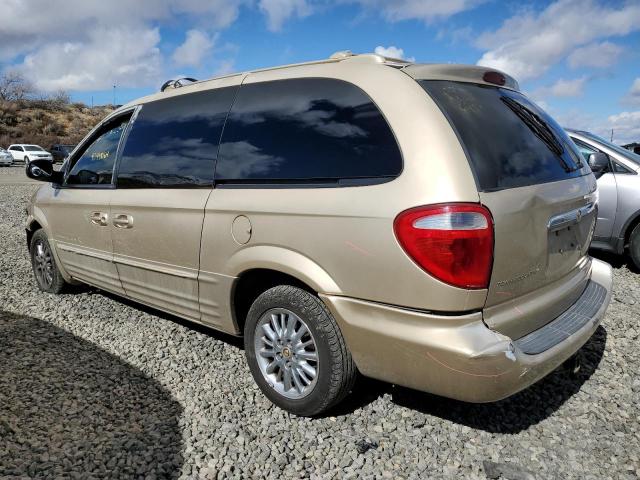 2C8GT64L91R241347 - 2001 CHRYSLER TOWN & COU LIMITED TAN photo 2