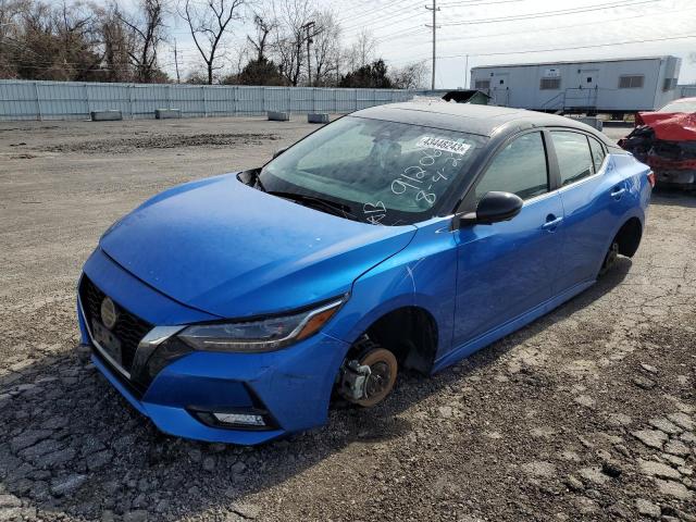 3N1AB8DV6MY217795 - 2021 NISSAN SENTRA SR BLUE photo 1