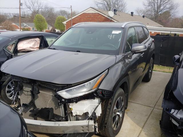 5TDGZRBH6MS537342 - 2021 TOYOTA HIGHLANDER XLE ნაცრისფერი ფოტო 2