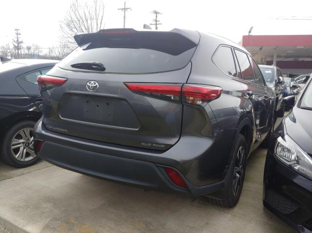 5TDGZRBH6MS537342 - 2021 TOYOTA HIGHLANDER XLE ნაცრისფერი ფოტო 4