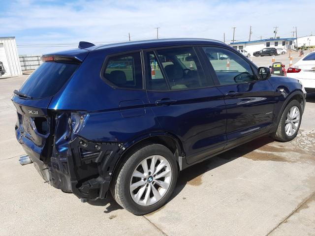 5UXWX9C50E0D20042 - 2014 BMW X3 XDRIVE28I BLUE photo 3