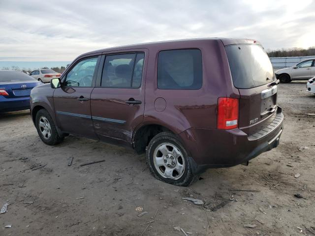 5FNYF4H26EB028392 - 2014 HONDA PILOT LX BURGUNDY photo 2