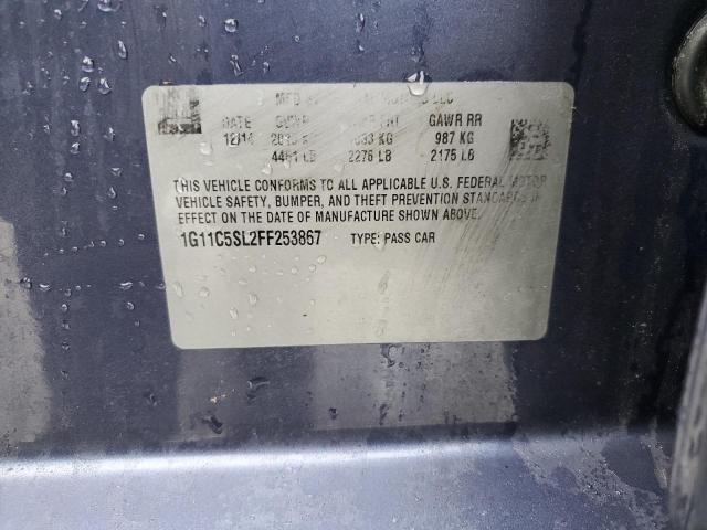 1G11C5SL2FF253867 - 2015 CHEVROLET MALIBU 1LT BLUE photo 13