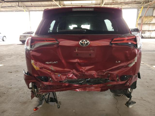 2T3ZFREV2JW444749 - 2018 TOYOTA RAV4 LE BURGUNDY photo 6