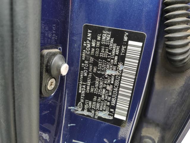 KM8JU3AC8BU292796 - 2011 HYUNDAI TUCSON GLS BLUE photo 13