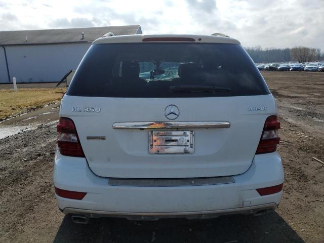 4JGBB8GB7AA587961 - 2010 MERCEDES-BENZ ML 350 4MATIC WHITE photo 6
