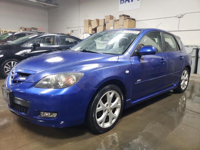 JM1BK343081831156 - 2008 MAZDA 3 HATCHBACK BLUE photo 1