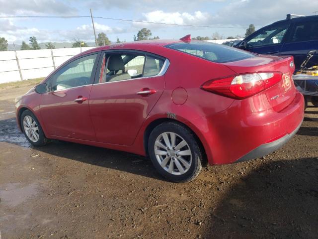 KNAFX4A87E5083824 - 2014 KIA FORTE EX RED photo 2