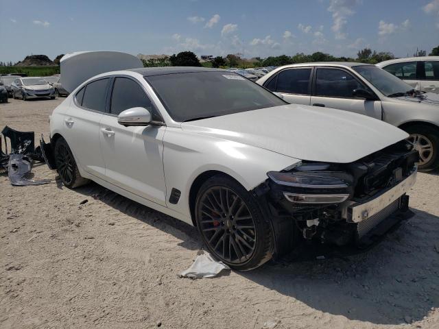 KMTG14TE7NU082210 - 2022 GENESIS G70 LAUNCH EDITION WHITE photo 4