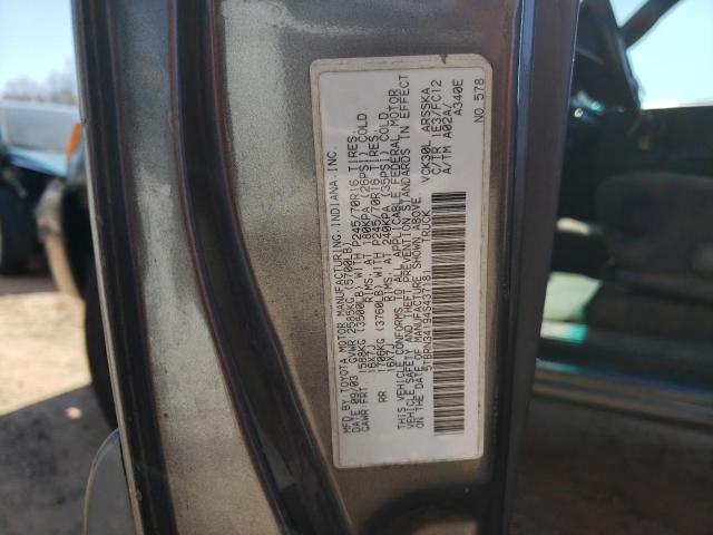 5TBRN34194S437181 - 2004 TOYOTA TUNDRA ACCESS CAB SR5 GRAY photo 12