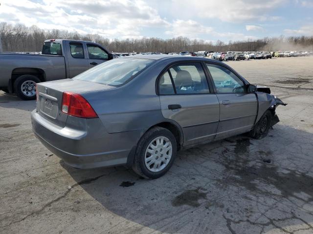 2HGES16524H501676 - 2004 HONDA CIVIC LX GRAY photo 3