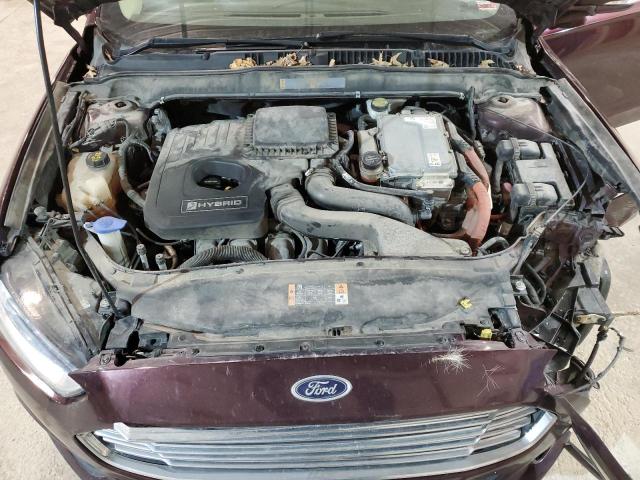 3FA6P0LU1DR104044 - 2013 FORD FUSION SE HYBRID BURGUNDY photo 11