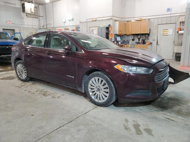 3FA6P0LU1DR104044 - 2013 FORD FUSION SE HYBRID BURGUNDY photo 4