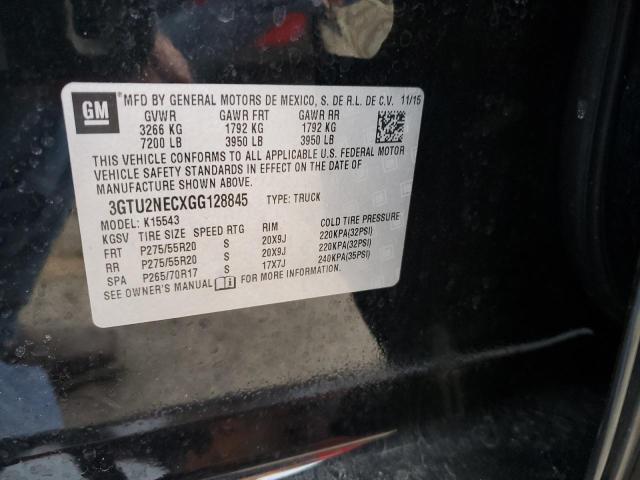 3GTU2NECXGG128845 - 2016 GMC SIERRA K1500 SLT BLACK photo 12