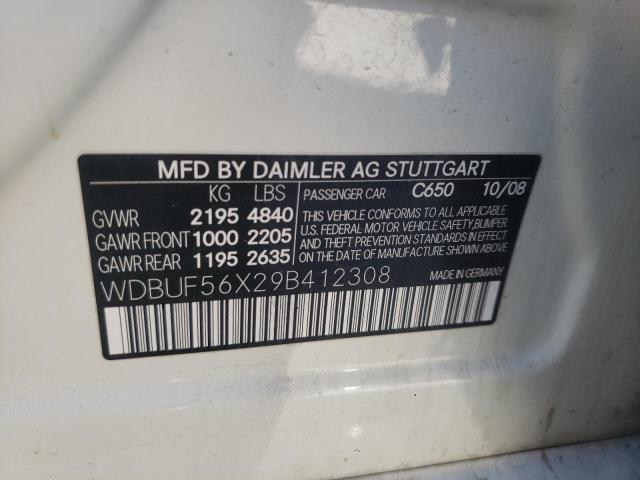 WDBUF56X29B412308 - 2009 MERCEDES-BENZ E 350 WHITE photo 12