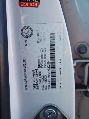 5J8TB4H74HL802594 - 2017 ACURA RDX ADVANCE WHITE photo 13