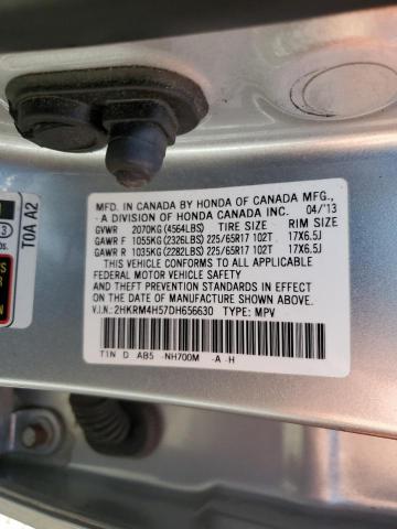 2HKRM4H57DH656630 - 2013 HONDA CR-V EX SILVER photo 13