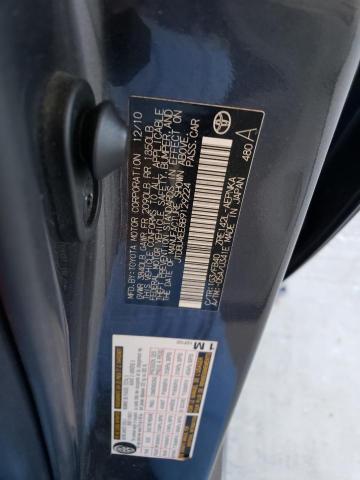 JTDBU4EE8B9129224 - 2011 TOYOTA COROLLA BASE GRAY photo 12