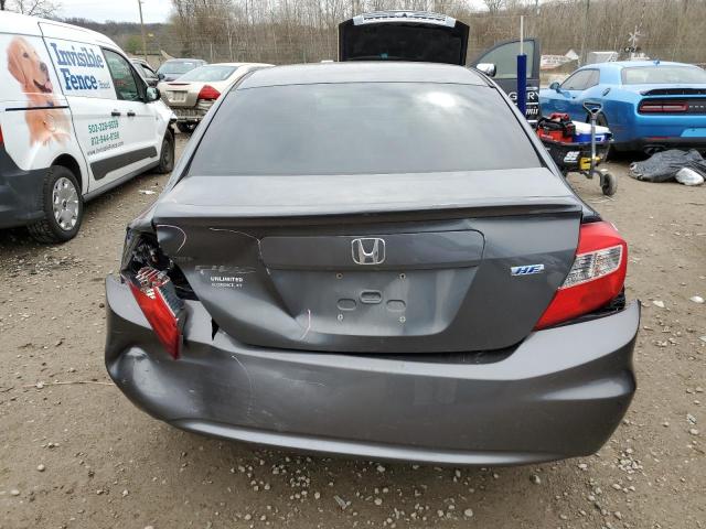 2HGFB2F69CH516919 - 2012 HONDA CIVIC HF GRAY photo 6