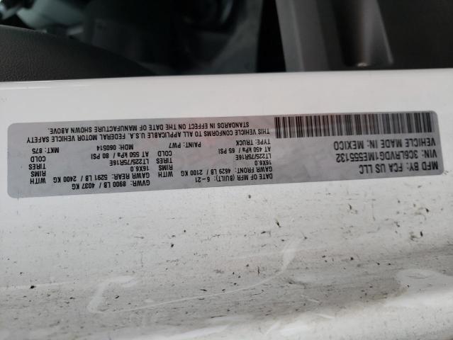 3C6LRVDG1ME555132 - 2021 RAM PROMASTER 2500 HIGH Blanco foto 13