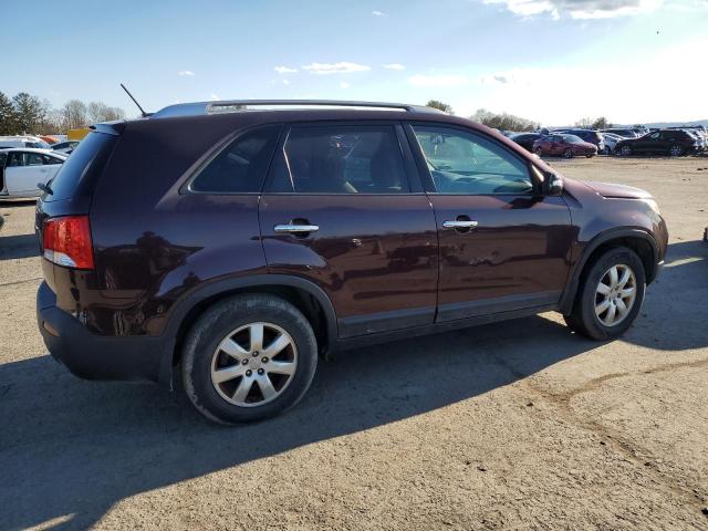 5XYKT4A67DG354477 - 2013 KIA SORENTO LX BURGUNDY photo 3