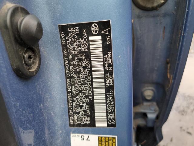 JTDKB20U287716581 - 2008 TOYOTA PRIUS BLUE photo 12