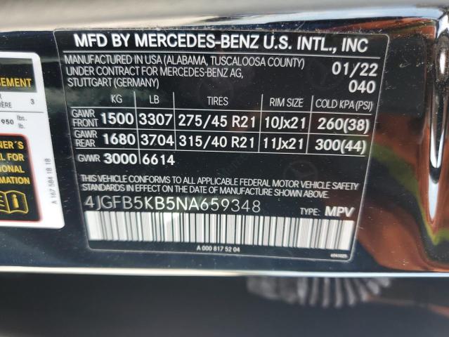 4JGFB5KB5NA659348 - 2022 MERCEDES-BENZ GLE 450 4MATIC BLACK photo 13