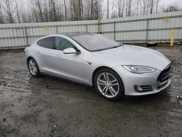 5YJSA1DN9DFP27145 - 2013 TESLA MODEL S SILVER photo 4