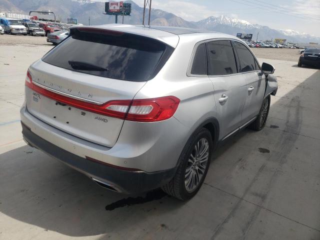 2LMTJ8LR1GBL59899 - 2016 LINCOLN MKX RESERVE SILVER photo 4