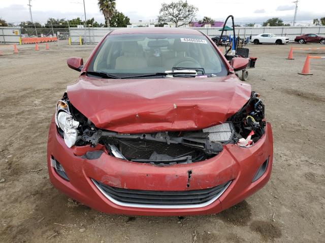 KMHDH4AEXDU733159 - 2013 HYUNDAI ELANTRA GLS RED photo 5