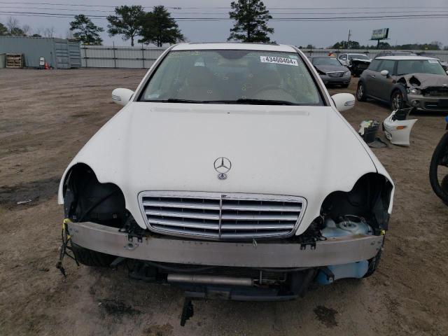 WDBRF54H36A838141 - 2006 MERCEDES-BENZ C 280 WHITE photo 5