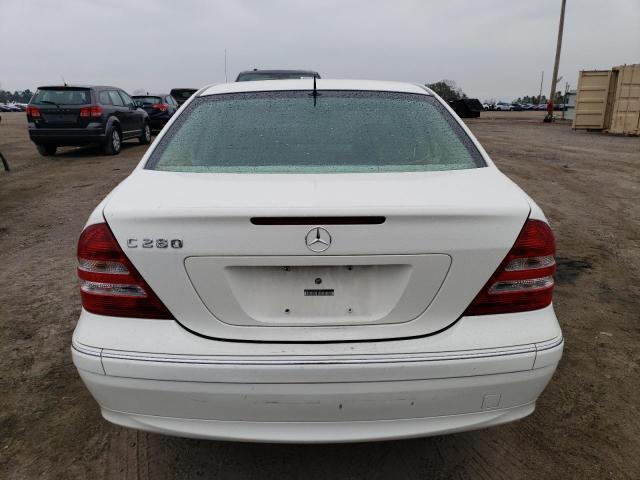 WDBRF54H36A838141 - 2006 MERCEDES-BENZ C 280 WHITE photo 6