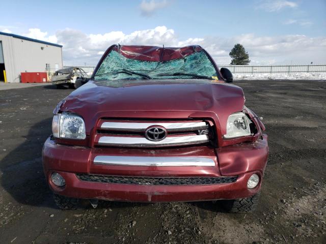 5TBBT44105S473453 - 2005 TOYOTA TUNDRA ACCESS CAB SR5 BURGUNDY photo 5