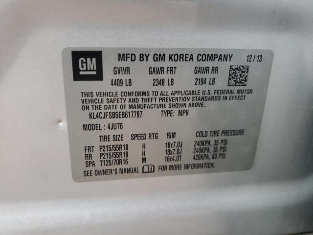 KL4CJFSB5EB617797 - 2014 BUICK ENCORE CONVENIENCE 银色 照片 12