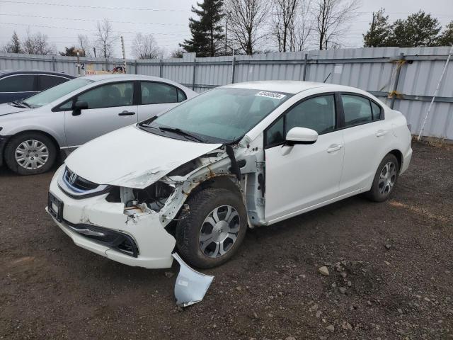 19XFB4F21FE400010 - 2015 HONDA CIVIC HYBRID WHITE photo 1