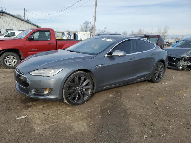 5YJSA1H13EFP37422 - 2014 TESLA MODEL S GRAY photo 1