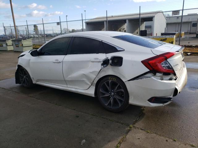 19XFC2F89KE209421 - 2019 HONDA CIVIC SPORT WHITE photo 2