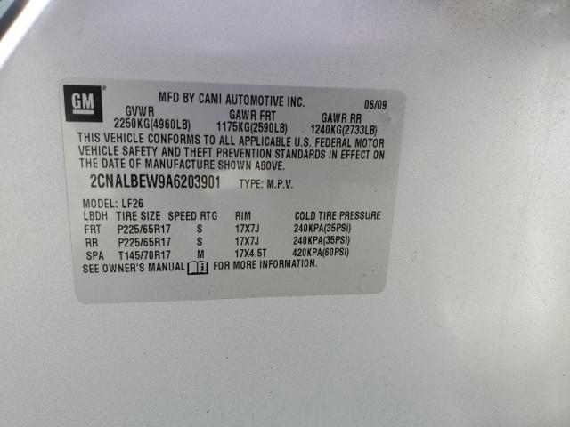 2CNALBEW9A6203901 - 2010 CHEVROLET EQUINOX LS SILVER photo 13