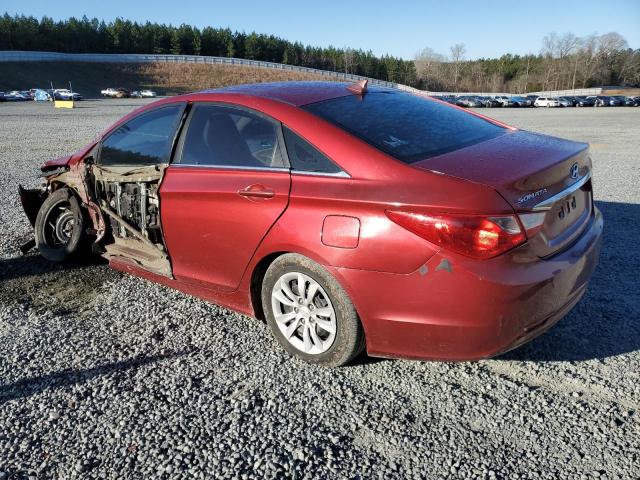 5NPEB4AC0BH065355 - 2011 HYUNDAI SONATA GLS RED photo 2