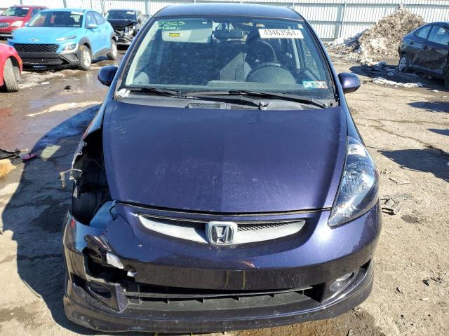 JHMGD38688S061561 - 2008 HONDA FIT SPORT BLUE photo 5