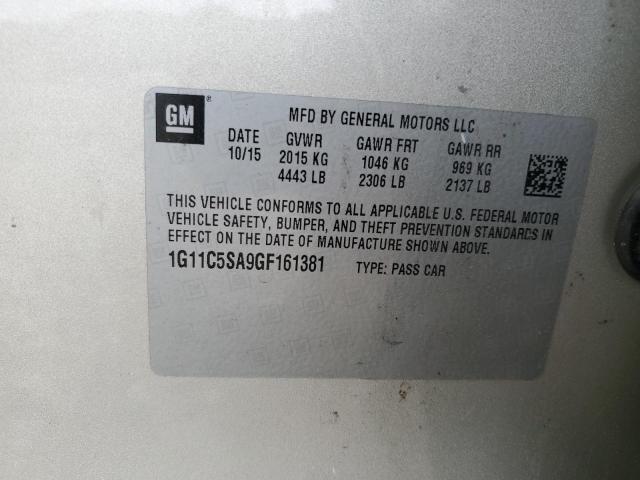 1G11C5SA9GF161381 - 2016 CHEVROLET MALIBU LIM LT 白色 照片 12